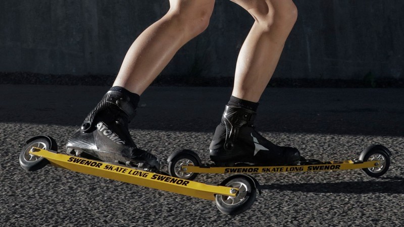 Roller skis with bearings from Schaeffler allow to roll very quickly and smoothly.